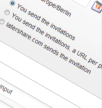 Erstellen von latershares - Einladungen & Admin-Link